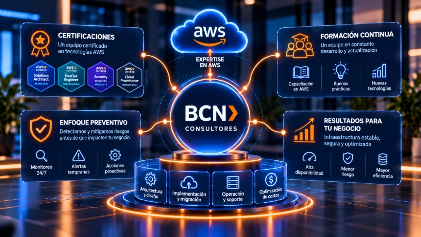 Equipo especializado de BCN Consultores en soluciones AWS